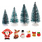 10Pcs 10 Style Christmas Resin Display Decorations, for Home Decorations, Mixed Shapes, Mixed Color, 11~45x13~45x11~105mm, 1pc/style