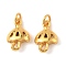 Brass Pendants, Umbrella Charms, Long-Lasting Plated, Lead Free & Cadmium Free, with Jump Ring, Real 24K Gold Plated, 12x8.5x4.5mm, Hole: 2mm