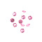 Glass Rhinestone Cabochons, DIY Accessories for Jewelry Pendant Making, Birthstone Color Style Rhinestone, Diamond Shape, Rose, 4mm, 20pcs/bag