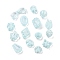 Transparent Acrylic Beads, Mixed Shapes, Aqua, 10~18x11~28.5x4.5~12mm, Hole: 1.6~2.5mm, 683pcs/500g