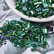MIYUKI TILA Beads, Japanese Seed Beads, 2-Hole, (TL179) Transparent Green AB, 5x5x1.9mm, Hole: 0.8mm, about 590pcs/50g