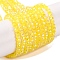 Baking Electroplate Glass Beads Strands, AB Color, Faceted, Round, Yellow, 4x3mm, Hole: 1mm, about 105~110pcs/strand, 38~39cm