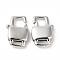Brass Lobster Claw Clasps, Padlock, Cadmium Free & Lead Free, Long-Lasting Plated, Platinum, 12x8x3mm