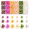 750Pcs 18 Colors Spray Painted ABS Plastic Imitation Pearl Beads, Round, Mixed Color, 6~10x5.5~9.5mm, Hole: 1.8~2.3mm