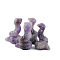 Natural Amethyst Sculpture Display Decorations, for Home Office Desk, Snake, 31.3x40.7mm
