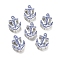 Ocean Printed Wood Beads, Anchor & Helm, 19.5x15x6mm, Hole: 2.5mm