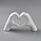 Resin Heart Hand Display Decorations, for Home Office Decoration, White, 248x78x140mm