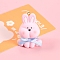 Resin Pendants, Rabbit, Pearl Pink, 55x40mm