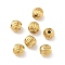 304 Stainless Steel Beads, Round, Ion Plating(IP), Real 18K Gold Plated, 6x5mm, Hole: 1.2mm