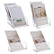 4Pcs 4 Styles Acrylic Business Card Holder, Business Card Stand, Clear, 105~120x46~120x41~66mm, 1pc/style