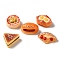Opaque Resin Imitation Bread Decoden Cabochons, Mixed Shapes, Mixed Color, 14~20.5x20.5~26x15mm