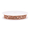 Brass Flat Round Link Chains, with Cable Chains, with Spool, Soldered, Rose Gold, 1.5x1x0.3mm, 5x2x0.3mm, about 16.40 Feet(5m)/Roll