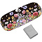 PU Leather Hard Shell Glasses Case, with Iron & Flocking, for Eyeglass Sun Glasses Protector, Flower, 162x62x39mm