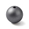 Food Grade Eco-Friendly Silicone Beads, Round, Gray, 15mm, Hole: 2mm