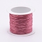 Metallic Cord, Metallic String, Jewelry Thread, Gift Packing Cord, for Wrapping, Hair Braiding and Craft Making, Pale Violet Red, 0.5mm, 20m/roll