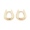 Brass Hoop Earrings, Teardrop, Light Gold, 17x15.5x3mm