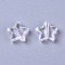 Transparent Acrylic Beads, Star, Clear, 9.5x9.5x3.5mm, Hole: 0.5mm