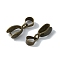 Zinc Alloy Ice Pick Pinch Bails, Antique Bronze, 15mm, Hole: 5x4mm, Pin: 0.8mm