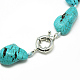Natural Turquoise Beaded Necklaces NJEW-T003-14-3