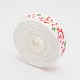 Christmas Santa Claus Printed Polyester Grosgrain Ribbons for Christmas Gift Packaging SRIB-M009-03-2