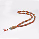 Colliers avec perles en agate tibétaine naturelle à bijoux bouddhistes NJEW-F131-04-2