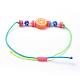Adjustable Nylon Thread Kid Braided Beads Bracelets BJEW-JB04454-M-4