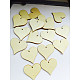 Pendenti a fette di dischi a forma di cuore in legno grezzo WOCR-PW0001-016B-5
