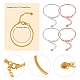 6 шт. 3 цвета латунные браслеты в виде змеиной цепочки для девочек и женщин BJEW-SZ0001-80-2