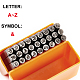Superfindings 27 pièces alphabet timbres en acier au carbone majuscule timbre métal poinçon ensemble de timbres outils de maroquinerie pour métal cuir artisanat bois AJEW-WH0017-93-5