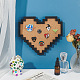 BENECREAT Pin Board Pixel Heart Cork Board AJEW-WH0016-26D-5
