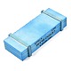 木製の植物ボックス＆収納ボックス  単語の長方形  ブルー  21.3x7.2x4.5cm CON-M002-01C-3