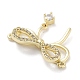 Латунные микропаве прозрачные подвески с фианитом ZIRC-L104-005G-3