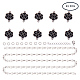 Sunnyclue 1 set kit de fabricación de joyas de diy multicapa 2 capas de hebra con cuentas cadena de eslabones suéter kit de fabricación de collar con cadenas extensoras de 5 cm para principiantes DIY-SC0004-41-2