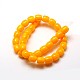 Imitation Amber Resin Drum Beads Strands for Buddhist Jewelry Making RESI-A009D-12mm-01-2