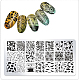 Placas de estampado de uñas de acero inoxidable MRMJ-E006-10W-1