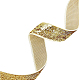 Benecreat nastro di velluto metallizzato dorato da 3/8 pollice di larghezza 49 metri nastro di velluto scintillante con glitter per l'artigianato OCOR-WH0065-13B-4