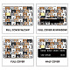Pegatinas de tarjetas impermeables de plástico pvc rectangulares DIY-WH0432-102-4