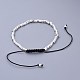 Verstellbarer Nylonfaden geflochtene Perlen Armbänder BJEW-JB04381-03-3