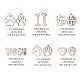 30pcs 6 styles 201 pendentifs pour animaux de compagnie en acier inoxydable STAS-CJ0001-218-2