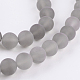 Chapelets de perles en agate grise naturelle X-G-H055-10mm-3