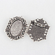 Supports broches pour cabochon alliage de style tibétain X-PALLOY-N0085-34AS-2