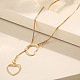 Двойные полые сердца из сплава лариат ожерелья для женщин FS-WG9B5F3-02-3