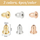 Delorigin 6 Paar 3 Farben 925 Bullet-Ohrmuttern aus Sterlingsilber STER-DR0001-02-2