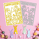 GLOBLELAND Easter Eggs Background Cutting Dies Easter Bunny Background Carbon Steel Die Cuts for DIY Crafting Embossing Stencil Template for Card Making Scrapbooking Photo Album Decoration DIY-WH0309-768-8
