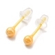 Ceramic Round Ball Stud Earrings EJEW-Q768-18E-1