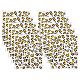 Olycraft 10 foglio adesivi tatuaggio temporaneo leopardo 13x16 cm ghepardo adesivi tatuaggio stampa leopardo adesivi viso leopardo adesivi rimovibili per le donne decorazioni per feste artistiche costume di halloween nero e oro MRMJ-WH0075-49-1