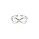 304 Stainless Steel Open Infinity Hollow Cuff Ring for Women RJEW-S405-198P-1