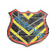 Abzeichen mit Wort bucheon Kostüm Zubehör EDV-Stickerei Tuch Eisen auf Flecken AJEW-Q097-89-2