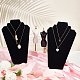 FINGERINSPIRE 2 pcs Black Velvet Jewelry Necklace Display Stand 12 inch Height 3D Bust Mannequin Model Necklace Display Holder Jewelry Chain Organizer Jewelry Pendant Storage Rack for Shows NDIS-WH0010-15-5