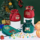 Benecreat 4 piezas 4 estilos bolsas de manzana de caramelo de terciopelo de Navidad TP-BC0001-05-4